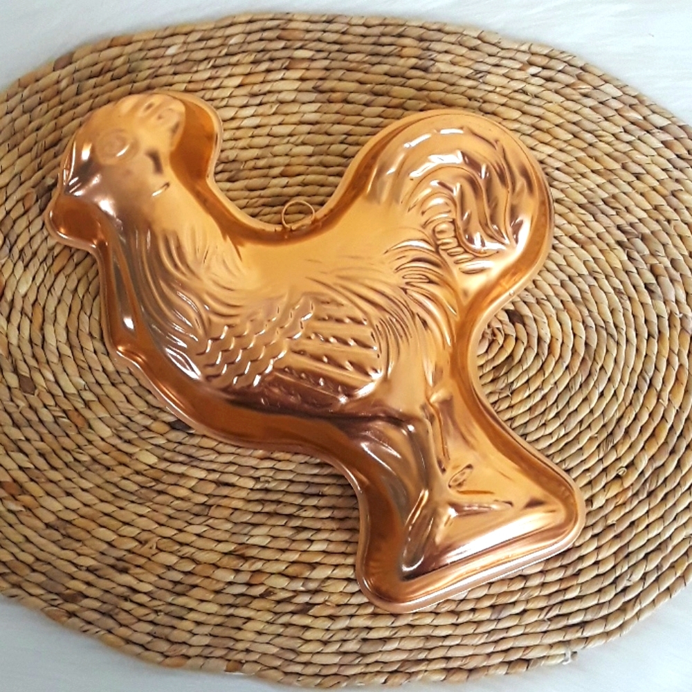 Vtg Coppertone Rooster Mold